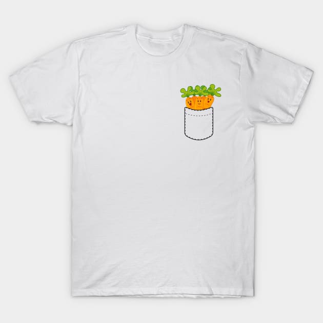 Carrots In Pocket Vegan T-Shirt by Sleazoid